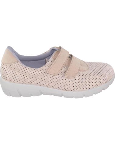 SEVILLAS WOMEN'S BEIGE SPORTS TRAINERS WITH DOUBLE VELCRO BEIGE