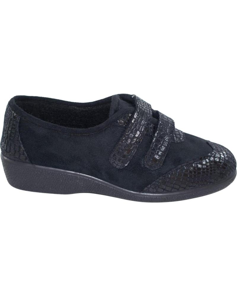 SEVILLAS AEROBIC BAMARA BLACK SPORTS SHOES WITH DOUBLE VELCRO NEGRO