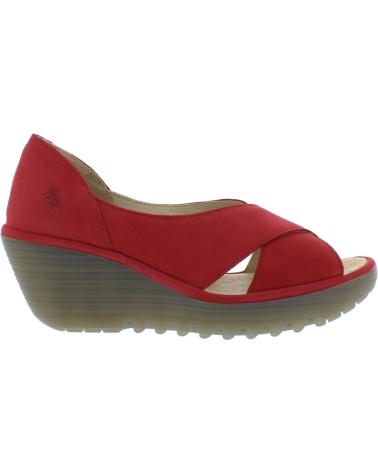 FLY LONDON YOMA SANDALO CON ZEPPA ROSSO ROJO