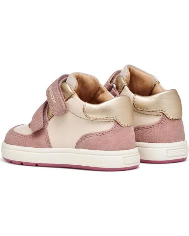 GEOX SNEAKERS VELCROS IVORY- OLD ROSE BEIG