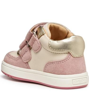 GEOX SNEAKERS VELCROS IVORY- OLD ROSE BEIG