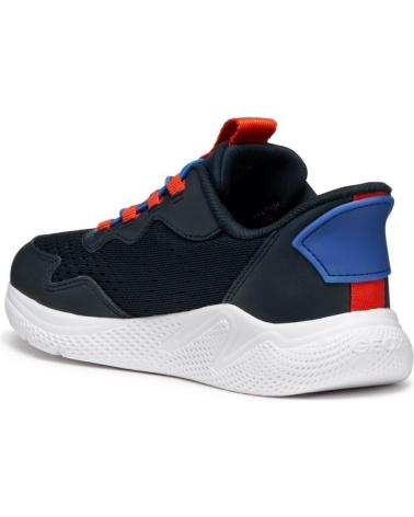 GEOX SNEAKERS ELÁSTICAS NAVY-RED AZUL MARINO PARA NIÑO AZUL MARINO