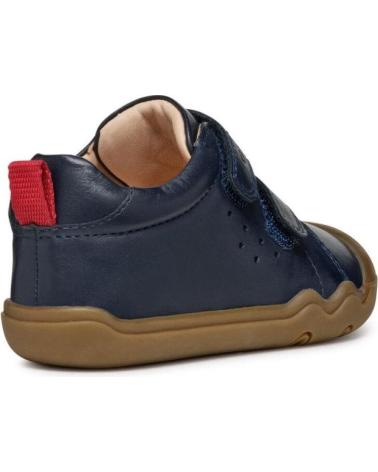 GEOX STEPPIEUP B465WA DEPORTIVAS DE PIEL CON DOBLE VELCRO PARA NIÑO, AZUL MARINO C4002 NAVY