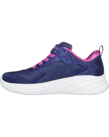 ZAPATILLAS DEPORTIVAS SKECHERS PARA NIÑA CON CIERRE ELÁSTICO Y VELCRO - FUCSIA/AZUL MARINO NAVY