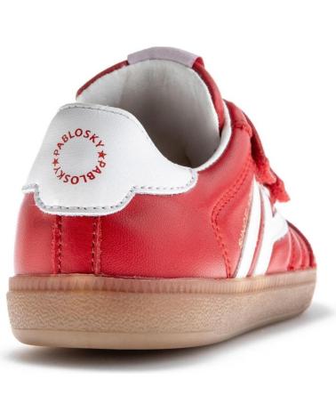 PABLOSKY SCARPA SPORTIVA BAREFOOT CON STRAPPI - ROSSO CILIEGIA ROJO