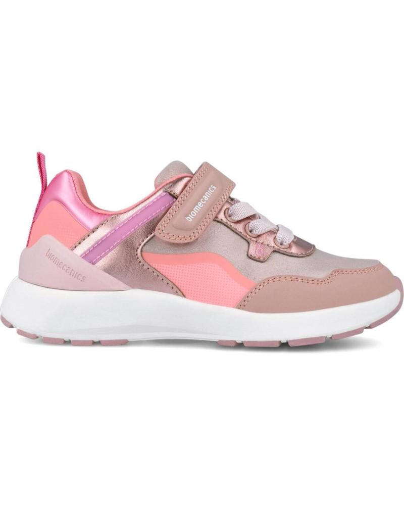 BIOMECANICS ZAPATILLAS NINA 251277-C032 Y CORAL Y DETALLES METALICO ROSA