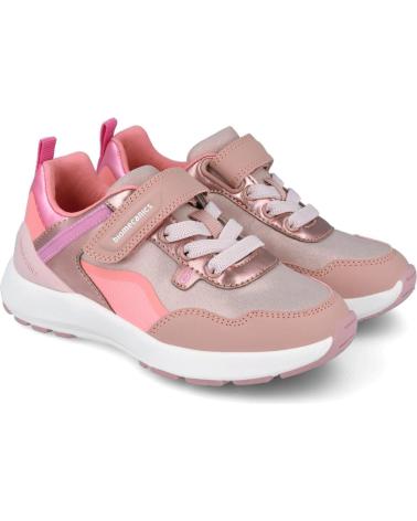 BIOMECANICS ZAPATILLAS NINA 251277-C032 Y CORAL Y DETALLES METALICO ROSA
