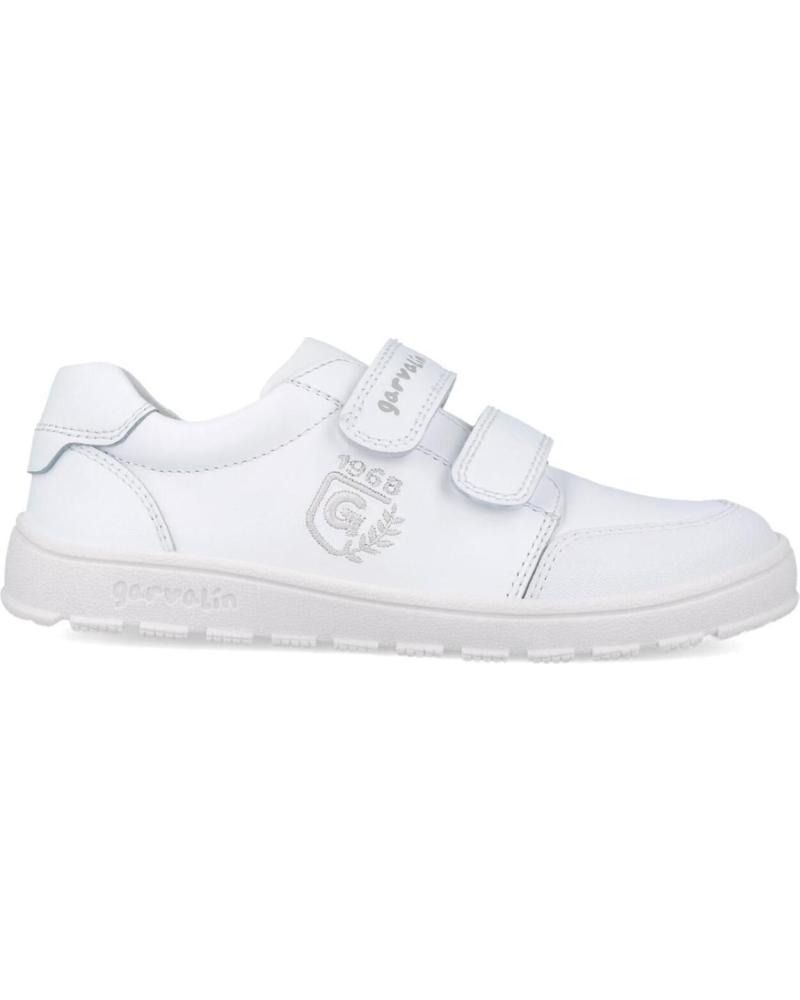 GARVALIN ZAPATILLA ESCOLAR BLANCA CON DOBLE VELCRO 252510-C050 252510 BLANCO