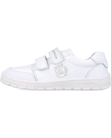 GARVALIN ZAPATILLA ESCOLAR BLANCA CON DOBLE VELCRO 252510-C050 252510 BLANCO