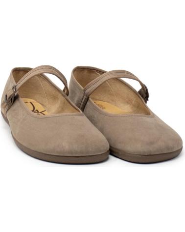 BATILAS BALLERINE BAREFOOT SERRATEX TAUPE CON FIBBIA TAUPE