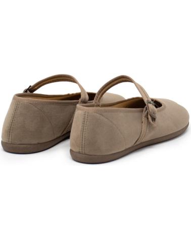 BATILAS BALLERINE BAREFOOT SERRATEX TAUPE CON FIBBIA TAUPE