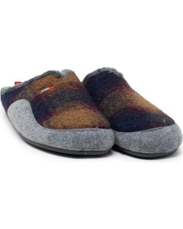 CABRERA PANTOFOLE DA CASA A QUADRI BLU MARINO AZUL MARINO