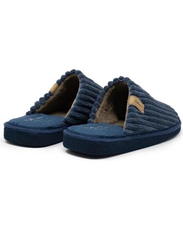 CABRERA PANTOFOLE DA CASA A COSTINE BLU MARINO AZUL MARINO