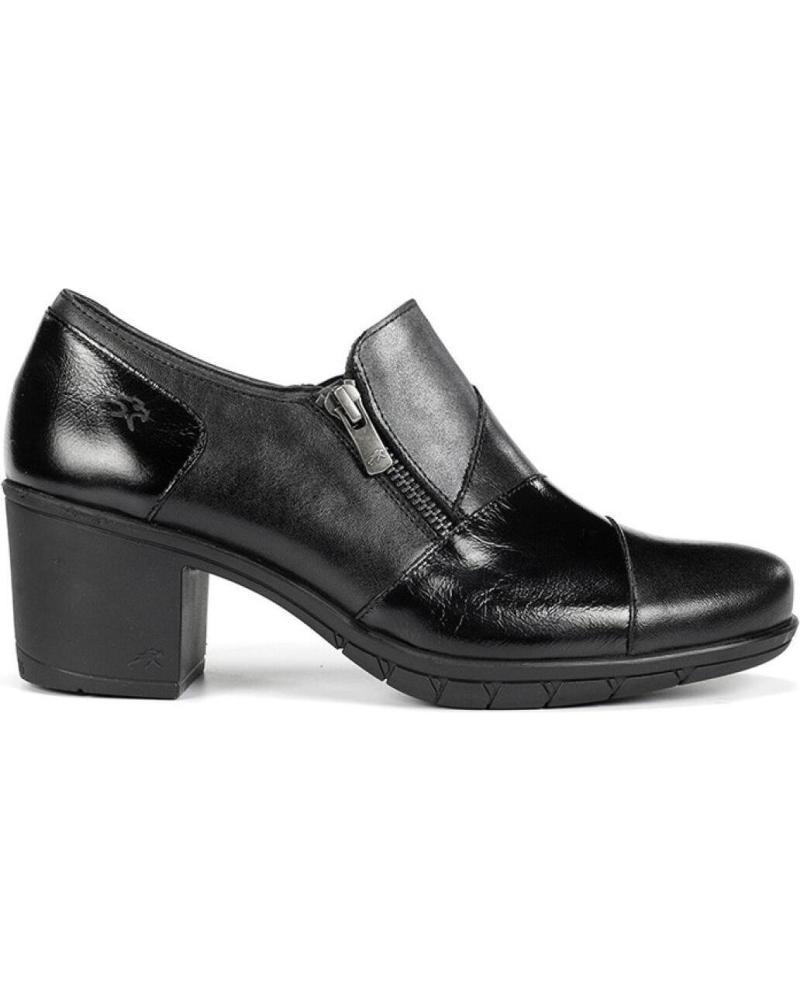 FLUCHOS ZAPATO CON CREMALLERA LATERAL NEGRO
