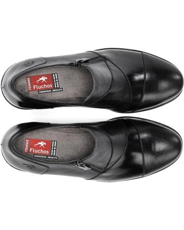 FLUCHOS ZAPATO CON CREMALLERA LATERAL NEGRO