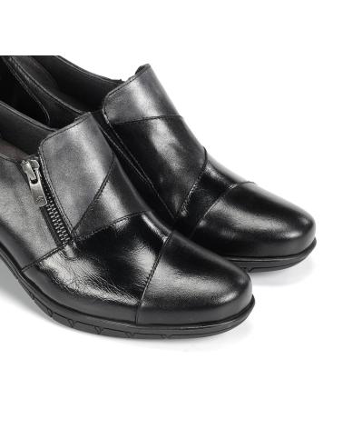 FLUCHOS ZAPATO CON CREMALLERA LATERAL NEGRO