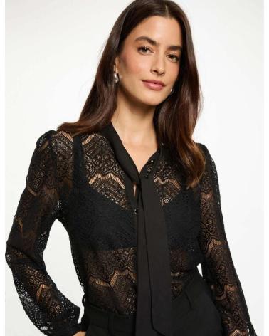 MORGAN BLUSA DE ENCAJE 252-TGRAPHO NEGRO NEGRO