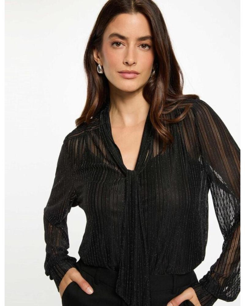 T-SHIRT MORGAN 252-TEVAL NERO CON FIOCCO NEGRO