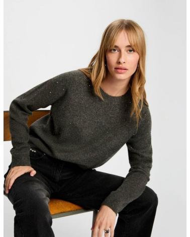 MORGAN STRICKPULLOVER 252-MFETE GRAU MELANGE GRIS