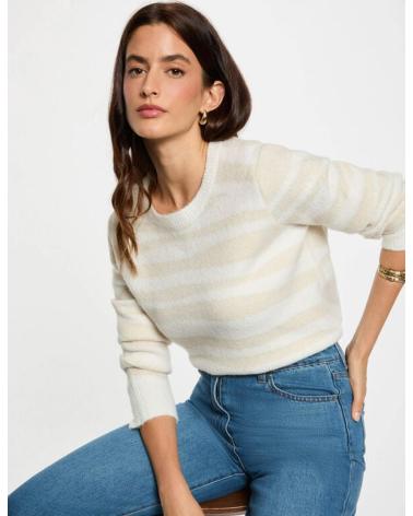 MAGLIONE MORGAN 252-MTIGRA BEIGE CHIARO BEIG CLARO