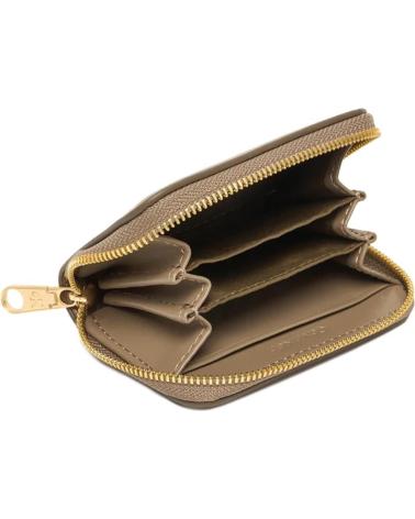 PORTAFOGLIO COMPATTO CALVIN KLEIN BOLD CK ZIP AROUND TORTORA TAUPE