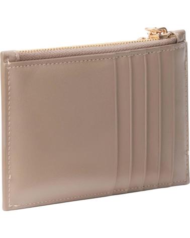PORTACARTE CON CERNIERA CALVIN KLEIN CK ZIP CARDCASE 6CC TAUPE TAUPE