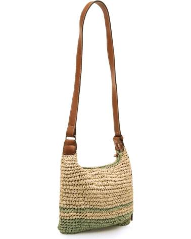 MTNG LOMA UMHÄNGETASCHE AUS BAST UND KUNSTLEDER GRÜN VERDE