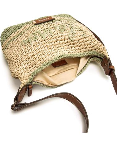 MTNG LOMA UMHÄNGETASCHE AUS BAST UND KUNSTLEDER GRÜN VERDE