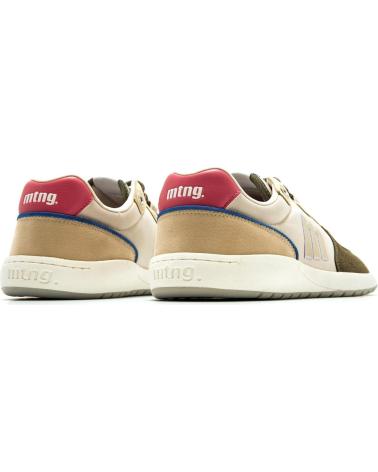 MTNG 60857 HERREN SNEAKER BEIGE UND KHAKI MIT GRÜNEN UND ROSA AKZENTEN VERDE