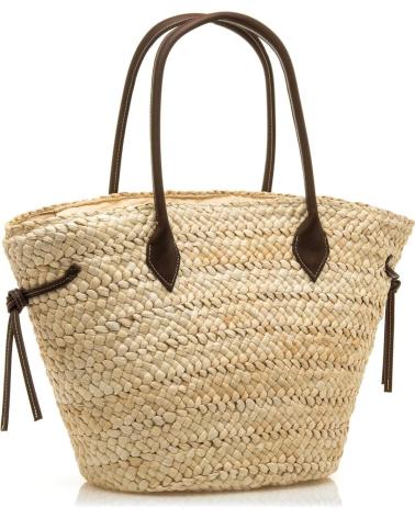 CABAS EN RAPHIA MTNG PARRA MARRON AVEC ANSES MARRóN