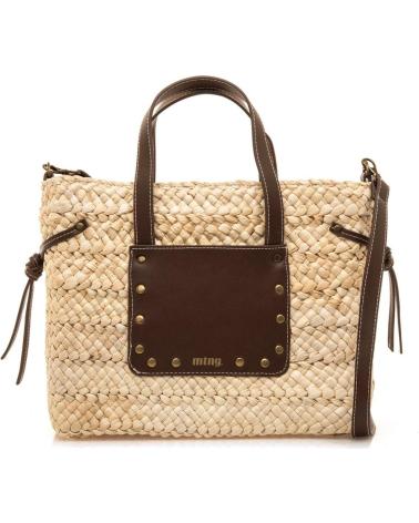 SAC BANDOULIÈRE MTNG POZO EN RAPHIA NATUREL ET DÉTAILS MARRON MARRóN