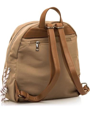 MOCHILA CASUAL MTNG GALLO EM LONA CASTANHA COM CORDAS ENTRANÇADAS MARRóN