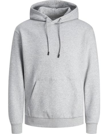 JACK AND JONES SUDADERA CON CAPUCHA JJEBRADLEY – CORTE RELAJADO Y TACTO S LIGHT GREY
