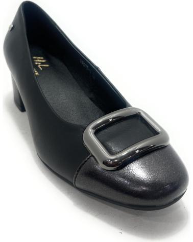 HUALUN PUMPS MIT SCHNALLE UND KOMFORTABSATZ - SCHWARZ NEGRO