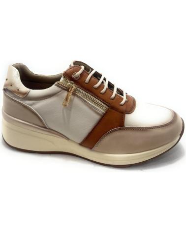 ZAPATILLAS CASUAL CHIC VISION MARRONES CON CORDONES Y CREMALLERA MARRóN