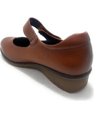 HUALUN MARY JANE KOMFORT BRAUN MIT KEILABSATZ UND KLETTVERSCHLUSS MARRóN