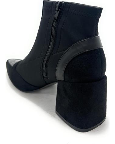 STIVALETTI ELASTICI BUONAROTTI CON TACCO PER DONNA, NERI NEGRO