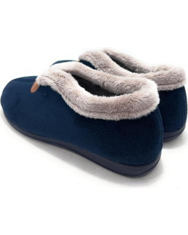 ALCALDE PANTOFOLE CHIUSE BLU CON COLLO DI PELLICCIA AZUL