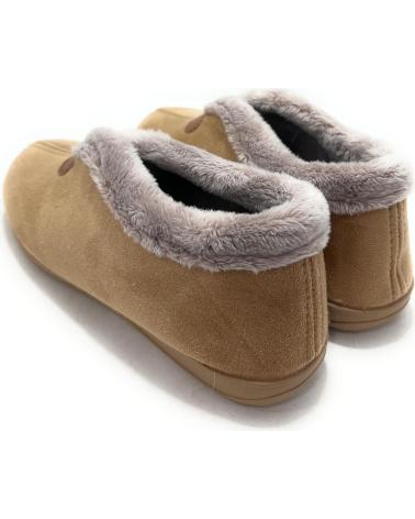 ALCALDE PANTOFOLE CHIUSE MARRONI CON COLLO DI PELLICCIA MARRóN