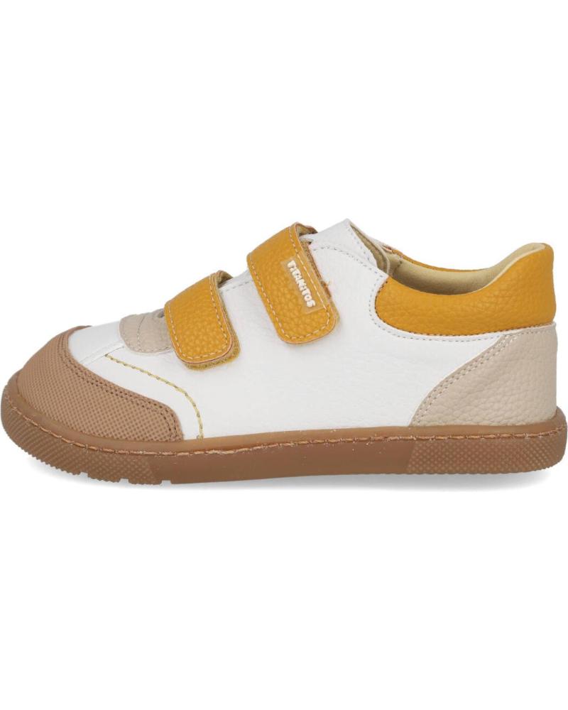 TITANITOS SCARPE RISPETTOSE CRB540-OSCAR BAMBINO BIANCO SENAPE BLANCO MOSTAZA