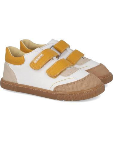 TITANITOS SCARPE RISPETTOSE CRB540-OSCAR BAMBINO BIANCO SENAPE BLANCO MOSTAZA