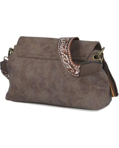 BORSA A TRACOLLA MTNG SAC3-C58836 MARRONE CON CINGHIA RICAMATA MARRON