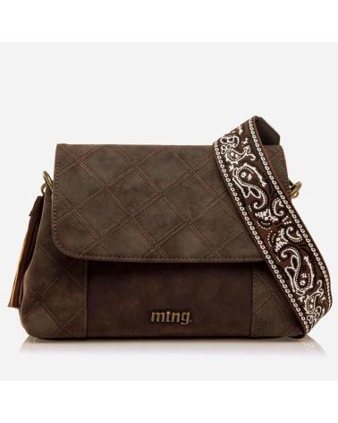 BORSA A TRACOLLA MTNG SAC3-C58836 MARRONE CON CINGHIA RICAMATA MARRON