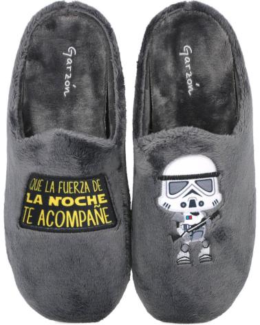 GARZON 8369-275 PANTOFOLE GRIGIE CON DESIGN STAR WARS STORMTROOPER GRIS