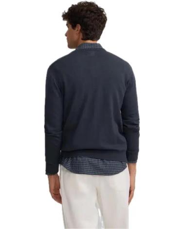 PULL HOMME SILBON COL V BLEU MARINE MODÈLE 133588 AZUL