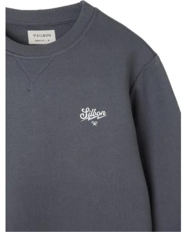 SWEAT-SHIRT SILBON GRIS AVEC PETIT LOGO ET DOS IMPRIMÉ 133821 GRIS