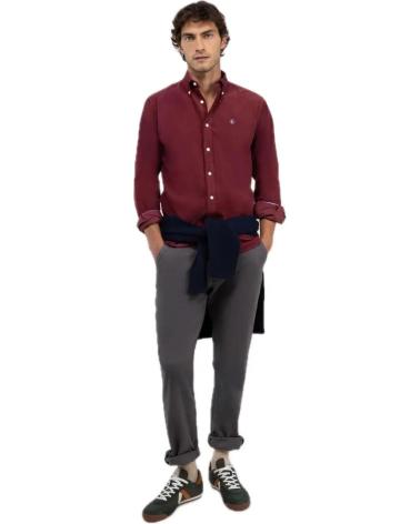 CAMICIA EL GANSO 1050W250034 GRANATA ROJO