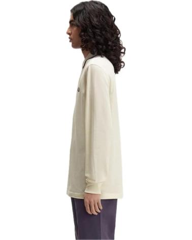 POLO À MANCHES LONGUES FRED PERRY M3636 W50 ÉCRU BEIGE BEIGE