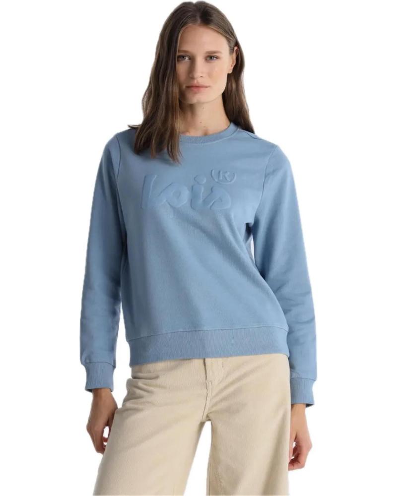 SWEATSHIRT LOIS JEANS MODÈLE 464792902 BLEU 563 AVEC LOGO BRODÉ AZUL