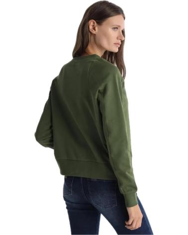 FELPA LOIS JEANS MODELLO 464722849 KAKI MARRONE 576 CON LOGO STAMPATO MARRóN